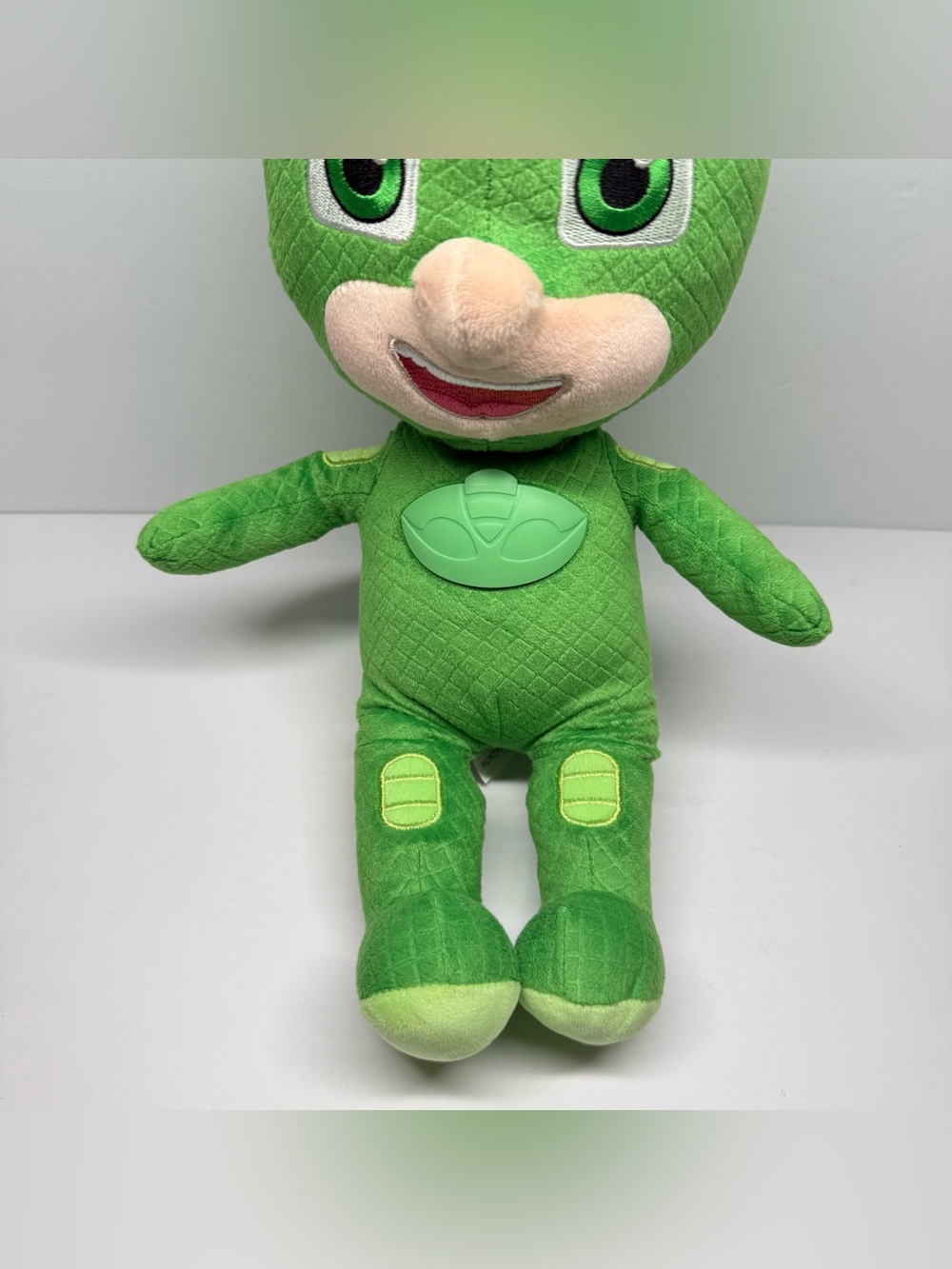 Pj Masks Talking Green Greg Gekko Plush 15" Doll Light Up Sings Talks Just Play - Picture 5 of 9